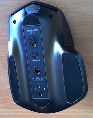 the bottom of the MX Master mouse