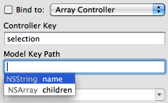 Auto completion within Interface Builder binding panel